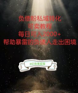 负债粉掘金计划，帮助负债者解决问题，债务规划，债务重组，最好的变现方式【揭秘】-第一资源库