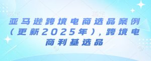 亚马逊跨境电商选品案例(更新2025年7月)，跨境电商利基选品-第一资源库