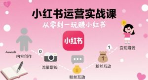小红书运营实战课，从零到一玩賺小红书-第一资源库