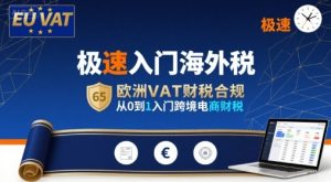 极速入门海外税，欧洲VAT财税合规，从0到1入门跨境电商财税-第一资源库